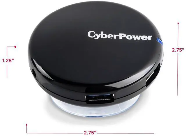 Alt view image 3 of 4 - CyberPower CPH430PB 4 Port USB 3.0 SuperSpeed Hub - Black