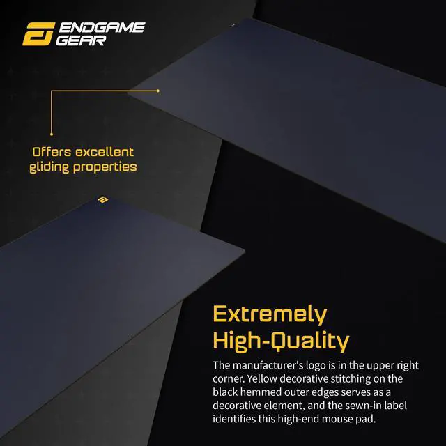 Alt view image 4 of 5 - ENDGAME GEAR MPC 1200 Cordura Gaming Mouse Pad, Nonslip Desk Pad, Size 47.2" x 23.6", Dark Blue