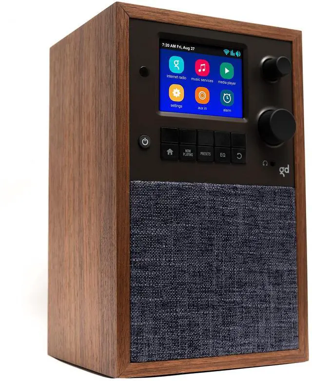 Main image of Grace Digital Mondo Elite Alto Smart Internet Radio, Bluetooth, Wi-Fi, 7-Day Alarm  Microphone Free (Walnut)