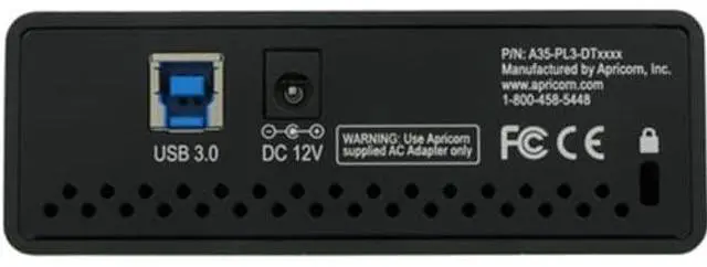 Alt view image 3 of 5 - Apricorn 4TB Aegis Desktop Padlock FIPS 140-2 Validated 256-Bit Encrypted Hard Drive (ADT-3PL256F-4000)
