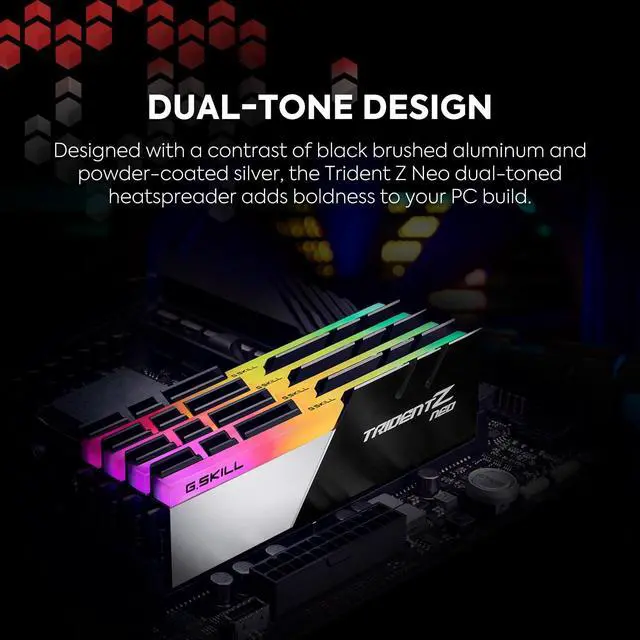 Alt view image 4 of 4 - G.Skill Trident Z NEO Series 16GB (2 x 8GB) 288-Pin SDRAM (PC4-28800) DDR4 3600 CL16-19-19-39 1.35V Intel AMD Dual Channel Desktop Memory Model F4-3600C16D-16GTZNC