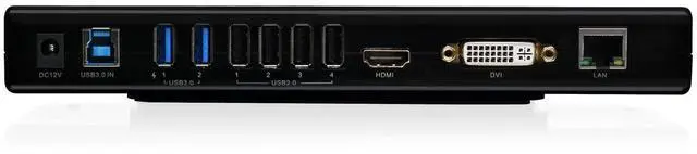 Alt view image 2 of 5 - IOGEAR USB 3.0 9 in 1 Universal Docking Station - Dual Monitor with HDMI n DVI/VGA - 2 x USB 3.0 - 4 x USB 2.0 - Gigabit Ethernet - 3.5mm Audio Out - Laptop - Ultrabook -PCs - Mac - More - GUD300