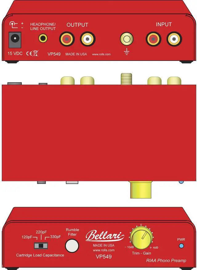 Alt view image 4 of 4 - Rolls Bellari VP549 Phono Preamplifier