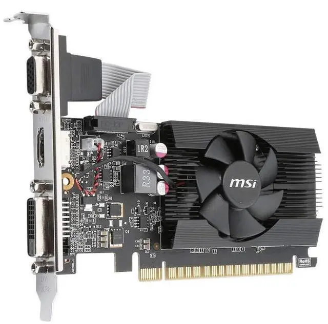 Main image of MSI Gaming GeForce GT 710 2GB GDRR3 64-bit HDCP Support DirectX 12 OpenGL 4.5 Single Fan Low Profile Graphics Card (GT 710 2GD3 LP)