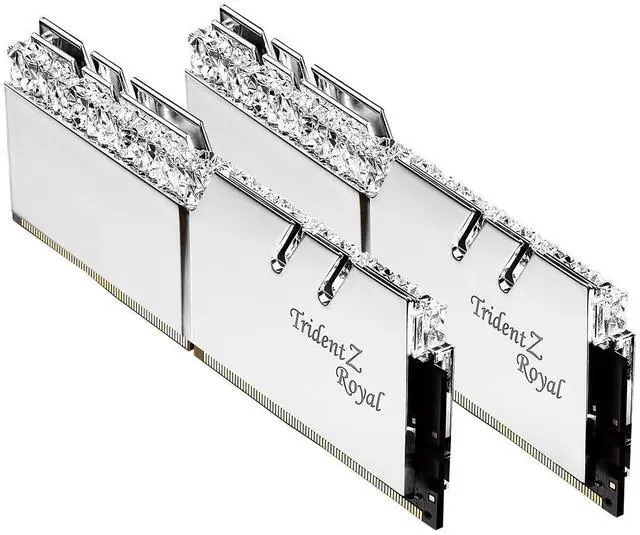 Main image of G.SKILL Trident Z Royal Series (XMP) DDR4 RAM 16GB (2x8GB) 3200MT/s CL16-18-18-38 1.35V Intel AMD Desktop Computer Memory UDIMM - Silver (F4-3200C16D-16GTRS)