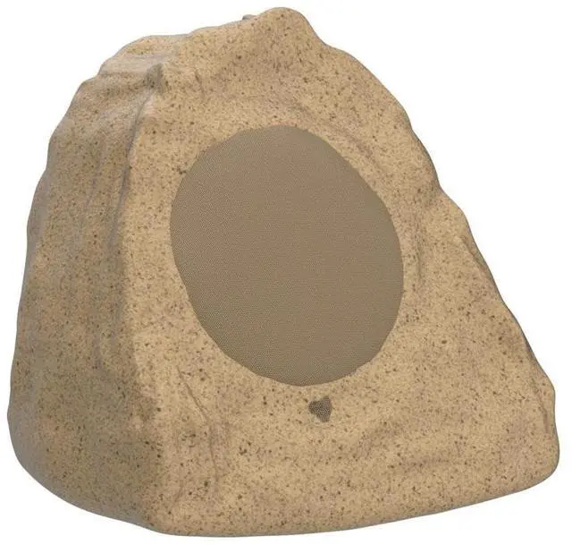 Alt view image 4 of 5 - Theater Solutions 2R8S Outdoor Sandstone 8" Rock 2 Speaker Set for Deck Pool Spa Yard Garden