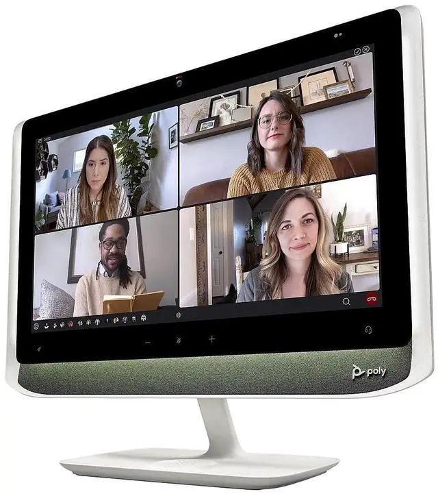 Alt view image 4 of 5 - Plantronics Poly - Studio P21 Personal Meeting Display Polycom - 1080p HD Video Quality - Enterprise-Grade 21 inch Display - Integrated Stereo Speakers - Certified for Zoom and Teams