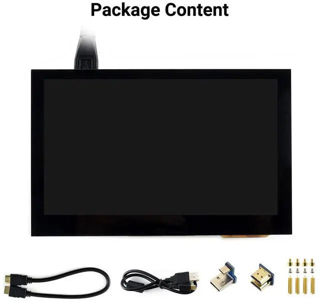 Alt view image 2 of 5 - Waveshare 4.3inch Capacitive Touch Screen LCD Compatible with Raspberry Pi 5/4B/3B+/3A+/2B/B+/A+/Zero/Zero W/WH/Zero 2W CM3+/4 800×480 Resolution HDMI IPS Supports Jetson Nano/Windows
