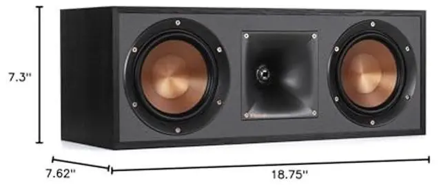 Alt view image 2 of 2 - Klipsch R-52C Powerful Detailed Center Channel Home Speaker - Black