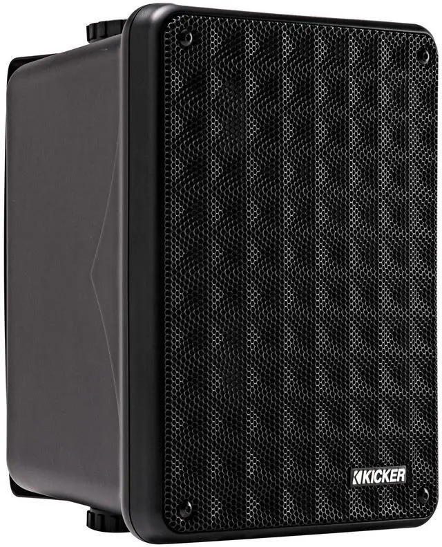 Alt view image 4 of 5 - Kicker KB6B 2-Way Full Range Indoor Outdoor Speakers (Pair) Weatherproof Speakers for Patio Garage Poolside in-Home, 6.5 inch woofer, 2x5 inch Horn Tweeter Black