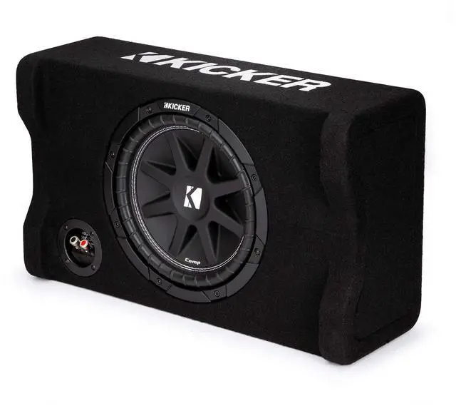 Main image of Kicker 48CDF104 Comp 10" Subwoofer in Down Firing Enclosure, 4-Ohm