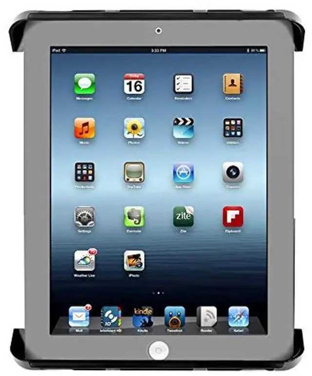 Alt view image 2 of 4 - RAM Mounts Tab-Tite Tablet Holder for Apple iPad Gen 1-4 + More RAM-HOL-TAB3U Compatible with RAM B 1" and C 1.5" Size Round Ball Bases