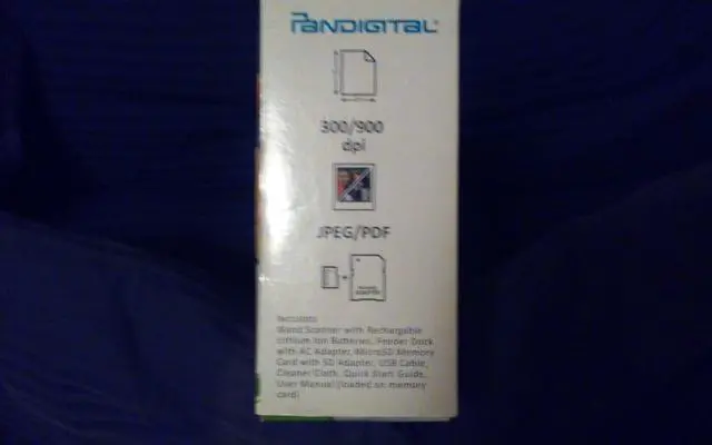 Alt view image 3 of 4 - Pandigital PANSCN09PU Handheld Wand Scanner w/Feeder Doc Station & 2GB microSD Card (Dark Purple)
