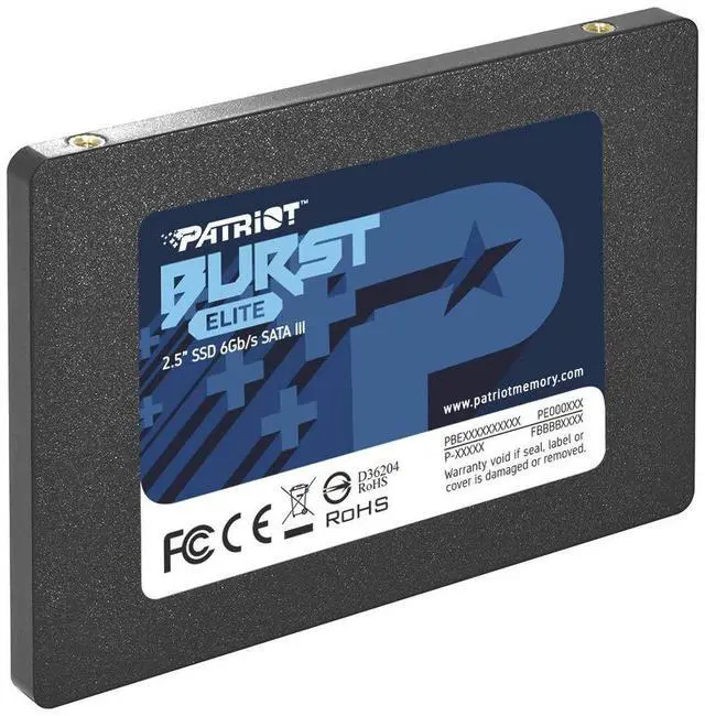 Alt view image 3 of 5 - Patriot Memory Burst Elite SATA 3 960GB SSD 2.5" Solid State Drive