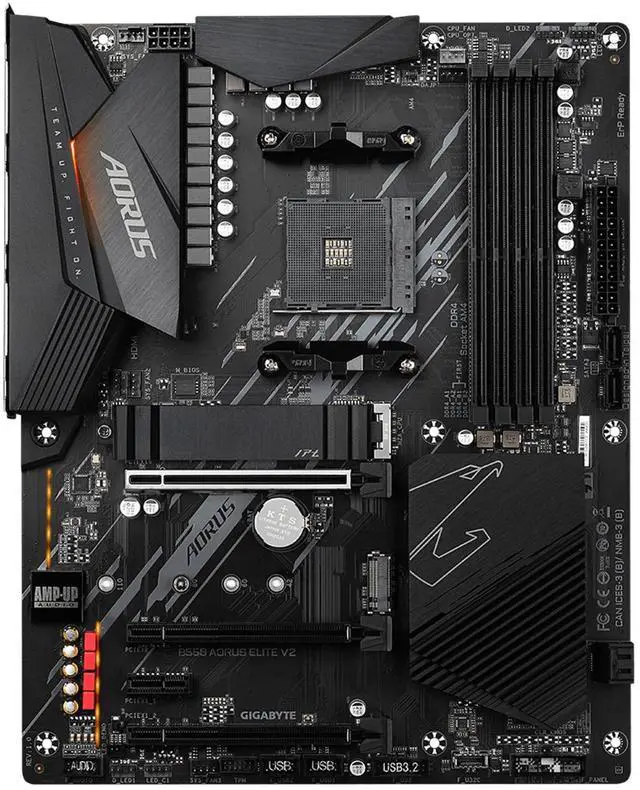 Alt view image 5 of 5 - GIGABYTE B550 AORUS ELITE AX V2 Motherboard, Supports AMD AM4 Ryzen 5000 Processors, ATX, DDR4, Dual M.2, SATA 6Gb/s, 2.4/5 GHz Dual-Band, 2.5 GbE LAN, PCIe 4.0