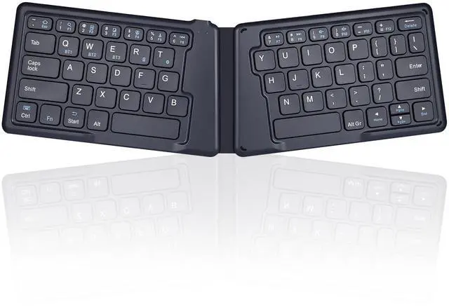 Main image of Perixx PERIBOARD-805E US, Wireless Foldable Ergonomic Bluetooth Keyboard, Ultra-Thin X Type Keys, Compatible with iOS, Android, or Windows Smartphone, Tablet, or Laptops, US English