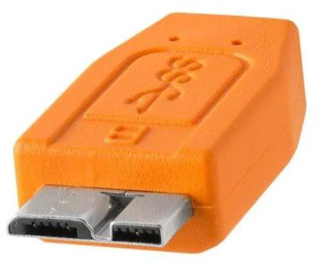 Alt view image 4 of 5 - Tether Tools TetherPro USB 3.0 to Micro-B Cable | for Fast Transfer and Connection Between Camera and Computer | High Visibility Orange | 15 Feet (4.6 m)