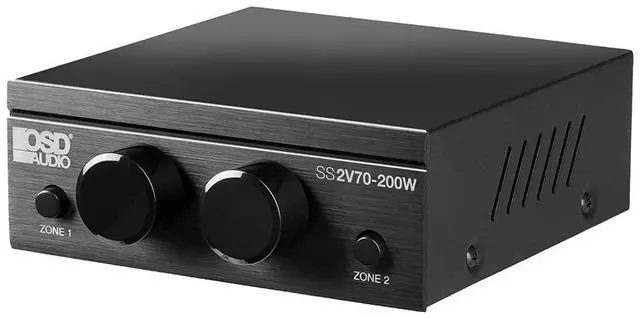 Alt view image 2 of 5 - OSD 70V 2-Zone Speaker Selector w/Volume Control 200W per Zone, Direct Pass Through SS2V70-200W