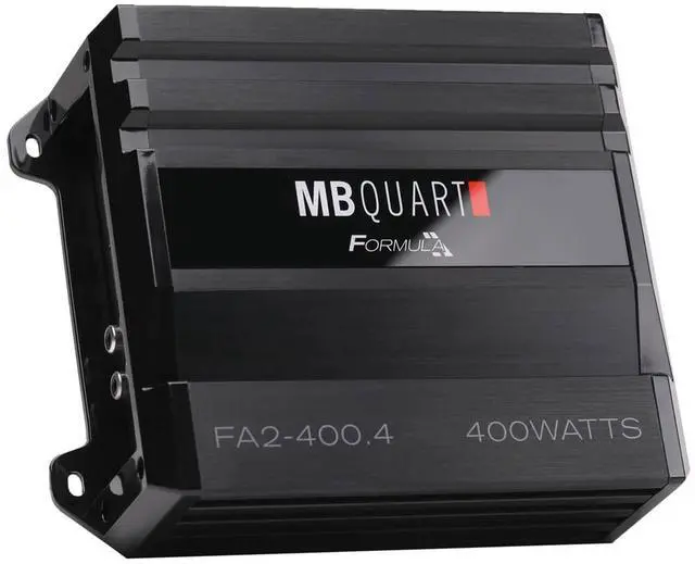 Main image of MB Quart Formula 400 Watt 1 Ohm Stable 4 Channel Full Range Class Q1 Car Audio Mobile Amplifier with Bass Remote, FA2-400.4, Black
