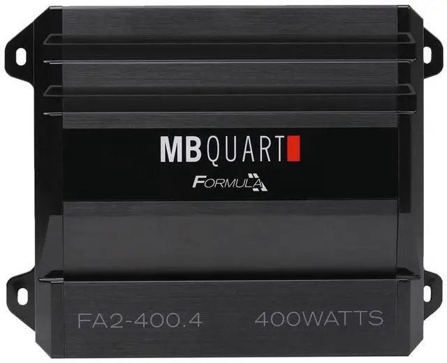 Alt view image 5 of 5 - MB Quart Formula 400 Watt 1 Ohm Stable 4 Channel Full Range Class Q1 Car Audio Mobile Amplifier with Bass Remote, FA2-400.4, Black