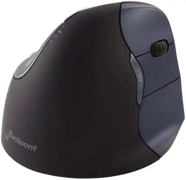 Main image of Evoluent VM4RW Vertical Mouse for Right Hand - Ergonomic Mouse Wireless USB, Helps Reduce Carpal Tunnel, Adjustable Speed & Programmable Buttons, Vertical Ergonomic Wireless Mouse, Gaming & Office Use