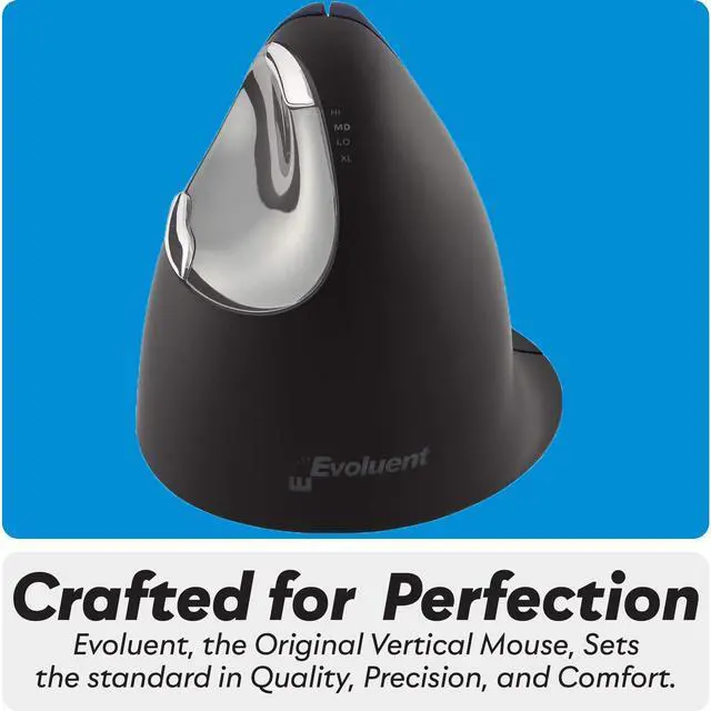 Alt view image 5 of 5 - Evoluent VM4RW Vertical Mouse for Right Hand - Ergonomic Mouse Wireless USB, Helps Reduce Carpal Tunnel, Adjustable Speed & Programmable Buttons, Vertical Ergonomic Wireless Mouse, Gaming & Office Use