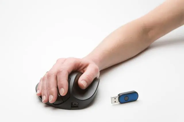 Alt view image 3 of 4 - Hippus Wireless Light Click HandShoe Mouse - Small, Black Ergonomic Mouse for Right Hand - Compatible with Mac, Windows, Linux
