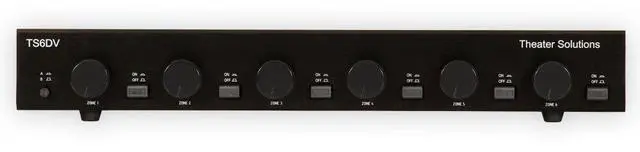 Main image of Theater Solutions TS6DV Six Zone Dual Source Selector with Volume Controls, Black