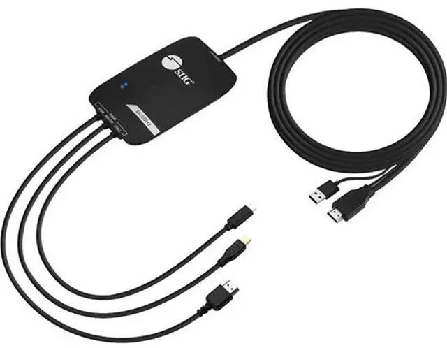 Main image of SIIG 3x1 4K HDMI Switch and Converter/Presentation Switcher - 4K @60Hz, Multi Format (USB-C, Mini DP, HDMI 2.0), 3 in 1 Out (CE-H25Q11-S1)