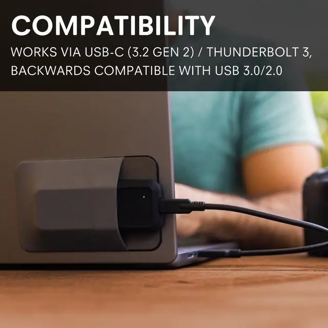Alt view image 3 of 5 - Glyph Atom EV SSD, USB-C (3.2, Gen 2), USB 3.0, Compatible with Thunderbolt 3 (1TB)