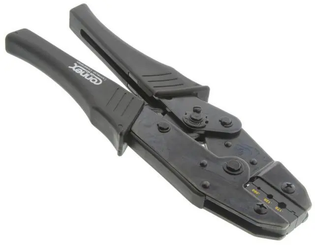 Main image of Amphenol 47-10150 Ratcheting Hand Crimp Frame (47-10000) with Die Set (47-20004) Hex Cavity Dimensions are .068, .128, .178