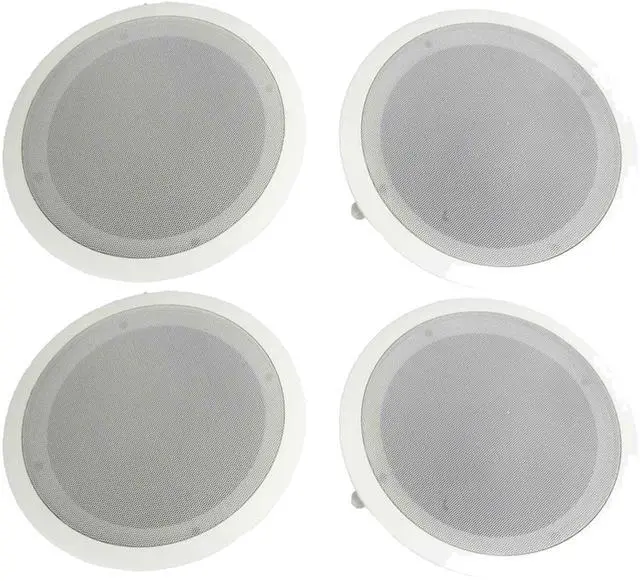 Main image of Pyle Home PDIC Series 8 Inch 250 Watts 4.8 Ohms Round Flush Mount Wall and Ceiling Home Speakers with Directable 5 Inch Polymer Dome Tweeter, (4 Pack)