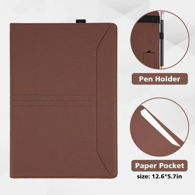 Alt view image 5 of 5 - TYTX Compatible MacBook Pro 13 Inch Case, PU Leather Fits 2016-2024 Model M2 A2338 M1 A2251 A2289 A2159 A1989 A1708 A1706, 13" Laptop With Vents and Stand Function, Brown