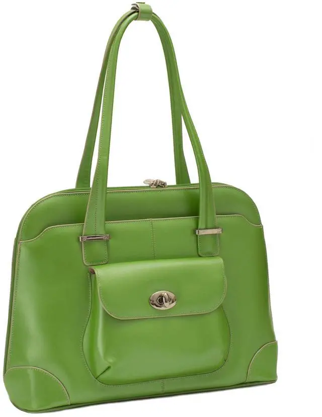 Main image of McKleinUSA W Series, Avon, Top Grain Cowhide Leather, 15" Leather Ladies' Laptop Briefcase, Green (96651), One Size