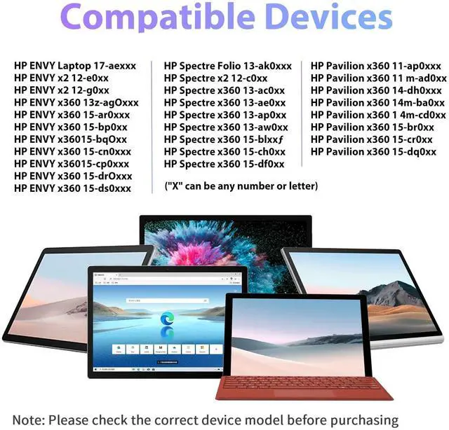 Alt view image 2 of 5 - Stylus Pen for HP (2500 Hours Battery Life), Active Pen for HP Specter X360 Envy X360 Pavilion x360 Spectre x2 Envy x2 Microsoft Pen Protocol with 1024 Pressure Sensitivity, Palm Rejection