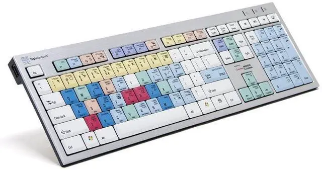 Main image of Logickeyboard 'Slimline' Designed for Composing in Steinberg Cubase on Windows PC  p/n LKBU-CBASE-AJPU-US