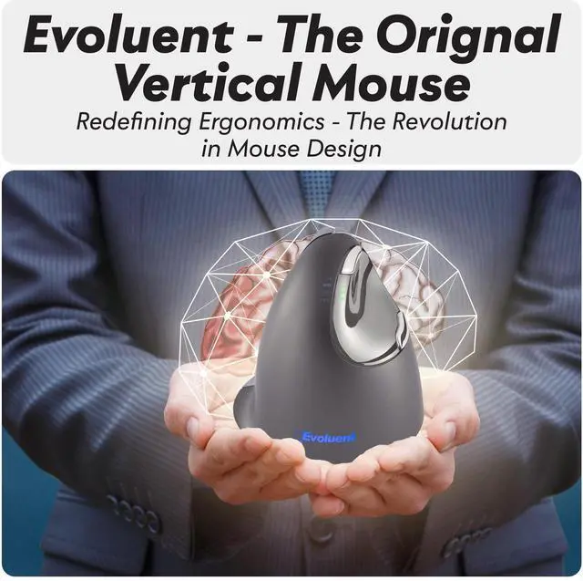 Alt view image 5 of 5 - Evoluent VM4L VerticalMouse 4 Left Hand Ergonomic Mouse with Wired USB Connection (Regular Size)