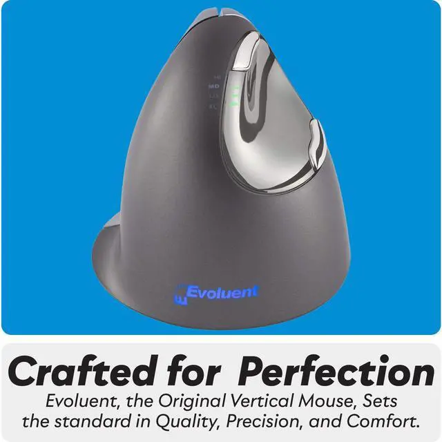 Alt view image 4 of 5 - Evoluent VM4L VerticalMouse 4 Left Hand Ergonomic Mouse with Wired USB Connection (Regular Size)