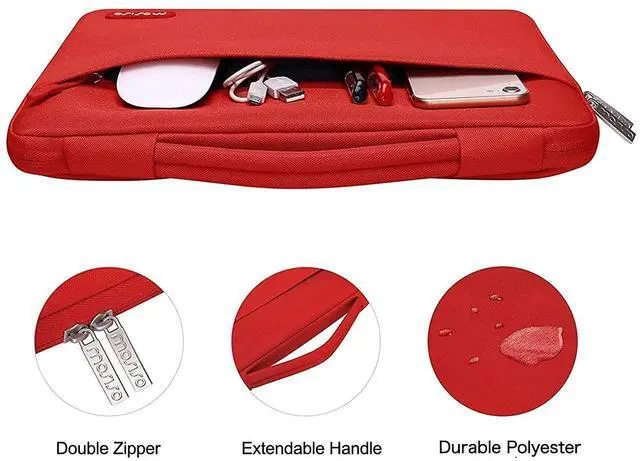 Alt view image 5 of 5 - MOSISO Compatible with MacBook Pro 13 inch Case M2 2025, 2024, 2023-2016 A2338 M1 A2251 A2289 A2159 A1989 A1708 A1706, Plastic Hard Case&Bag&Keyboard Skin&Webcam Cover&Screen Protector, Red