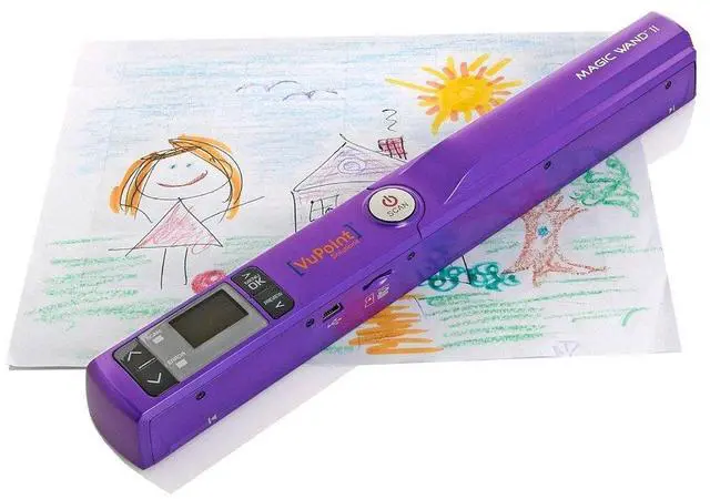 Alt view image 2 of 2 - VuPoint Solutions PDS-ST441PU-VP Magic Wand Portable Scanner w/ Preview Display, 900 DPI Resolution, USB 2.0 (Purple)