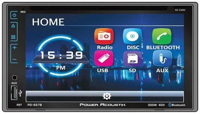 Alt view image 2 of 4 - Power Acoustik PA 6.2" Double DIN DVD/BT (PD627B)