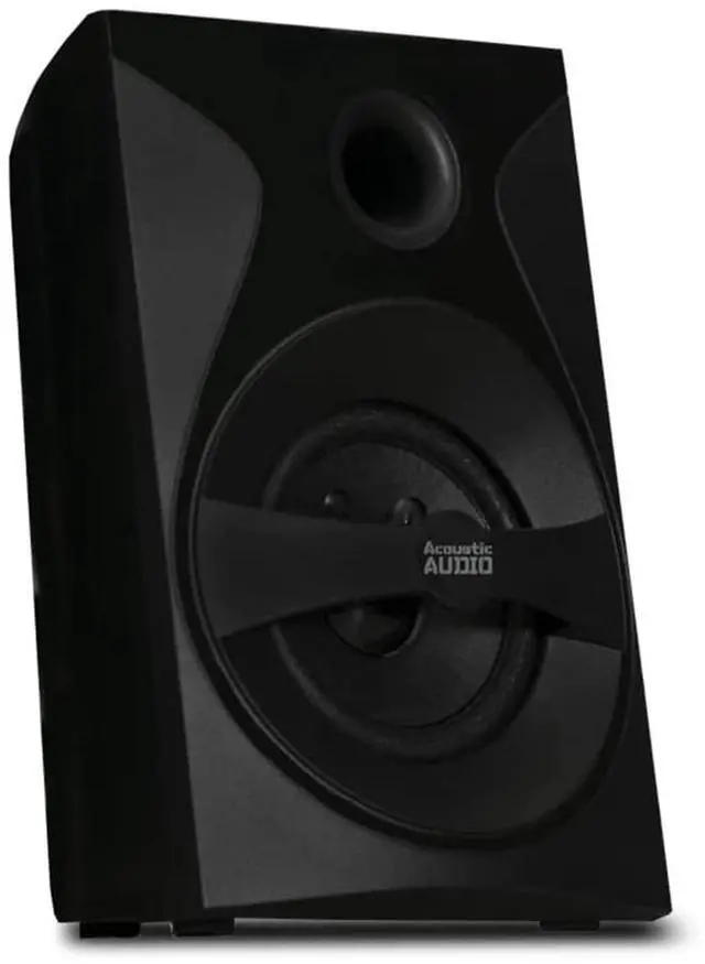 Alt view image 4 of 5 - Goldwood Bluetooth 5.1 Surround Sound Home Theater Speaker System with LED Display, FM Tuner, USB/SD Inputs - 6-Piece Set with Remote Control, Black