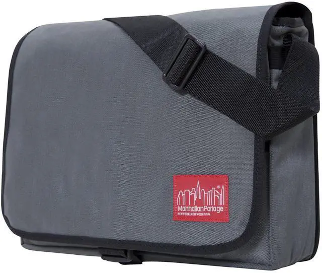 Alt view image 2 of 5 - Manhattan Portage Deluxe Computer Bag, 15-Inch (MD) with Adjustable Strap Water Resistant Coating Zippered Compartment 1000D Cordura® for Work And Travel (Grey)