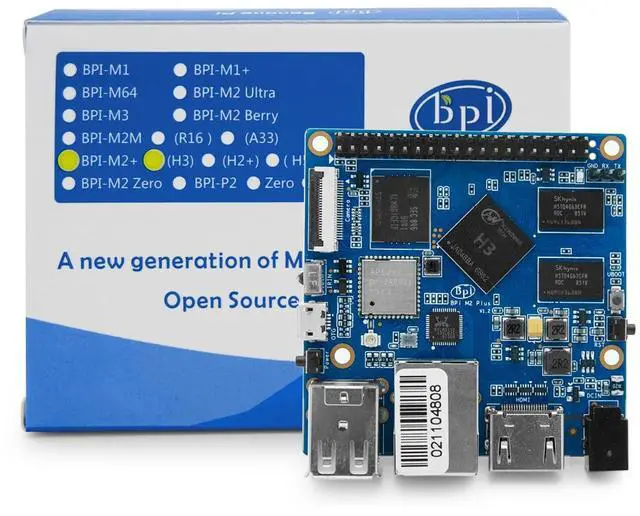 Main image of youyeetoo Banana pi M2 Plus (BPI-M2+) Singal Board Computer 1GB RAM 8GB EMMC with SDIO WiFi&BT 4.0 (AP6212) onboard Raspberry Pi Replacement