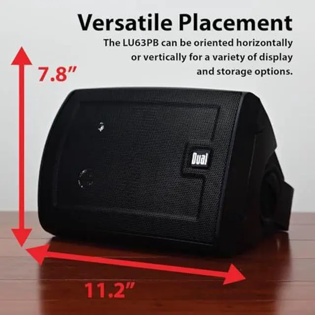 Alt view image 4 of 5 - Dual Electronics LU63PB 6.5" 3-Way High Performance Outdoor Indoor Wired Speakers | Effortless Set Up | Home, Pool, Patio, Garage Use | Weather Resistant | Expansive Stereo Sound Coverage | Black
