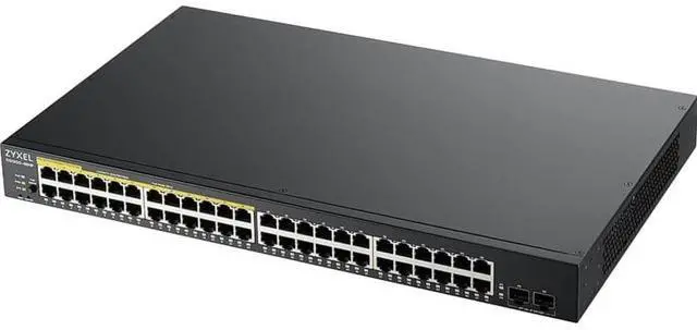 Alt view image 4 of 5 - Zyxel 48-Port PoE Gigabit Switch | Smart-Managed | 24x PoE+ @170W | 2x SFP | Rackmount [GS1900-48HPV2]