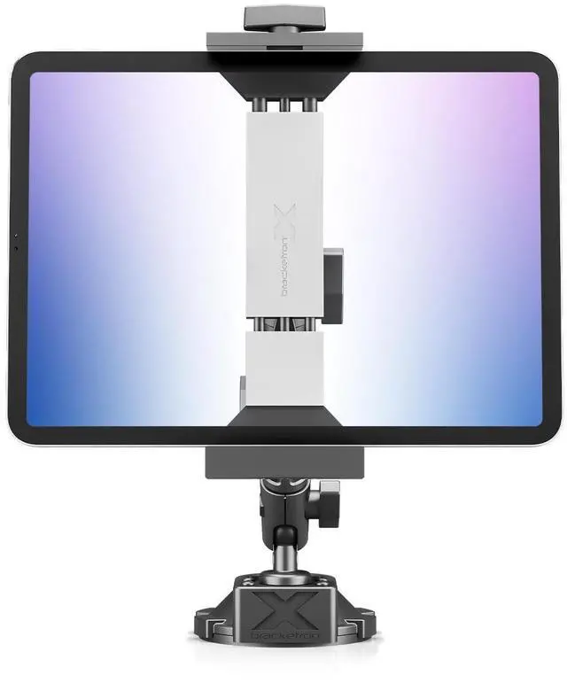 Main image of Bracketron HD Tablet Dock PRO Dash and Window Metal Clamp Mount, Universal Tablet Holder for Cars and Trucks, Compatible with Tablets Up to 10 Inches Wide