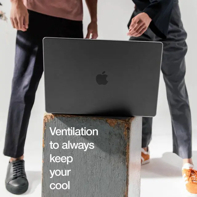 Alt view image 5 of 5 - Incase Dots Hardshell with Makrolon® - MacBook Pro 16 inch Case - 2020, 2019 - MacBook Case, Laptop Cover, Protective Hard Shell, Scratch Resistant - Black