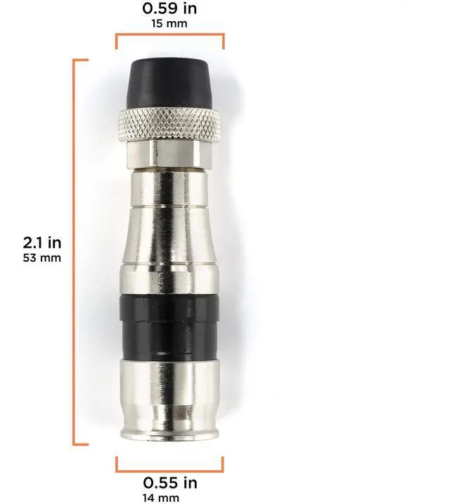 Alt view image 4 of 5 - THE CIMPLE CO Coaxial Cable Compression Fitting Connector - for RG11 Coax Cable - with Weather Seal O Ring, Weather Boot, and Water Tight Grip (50 Pack)