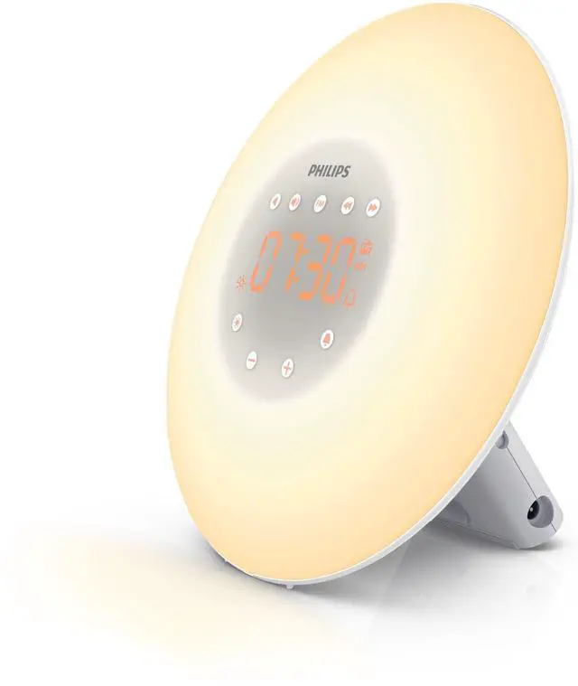 Main image of Philips Wake-up Light, Sunrise Simulation, 2 Natural Sounds, FM Radio & Bedside Lamp, HF3505/60